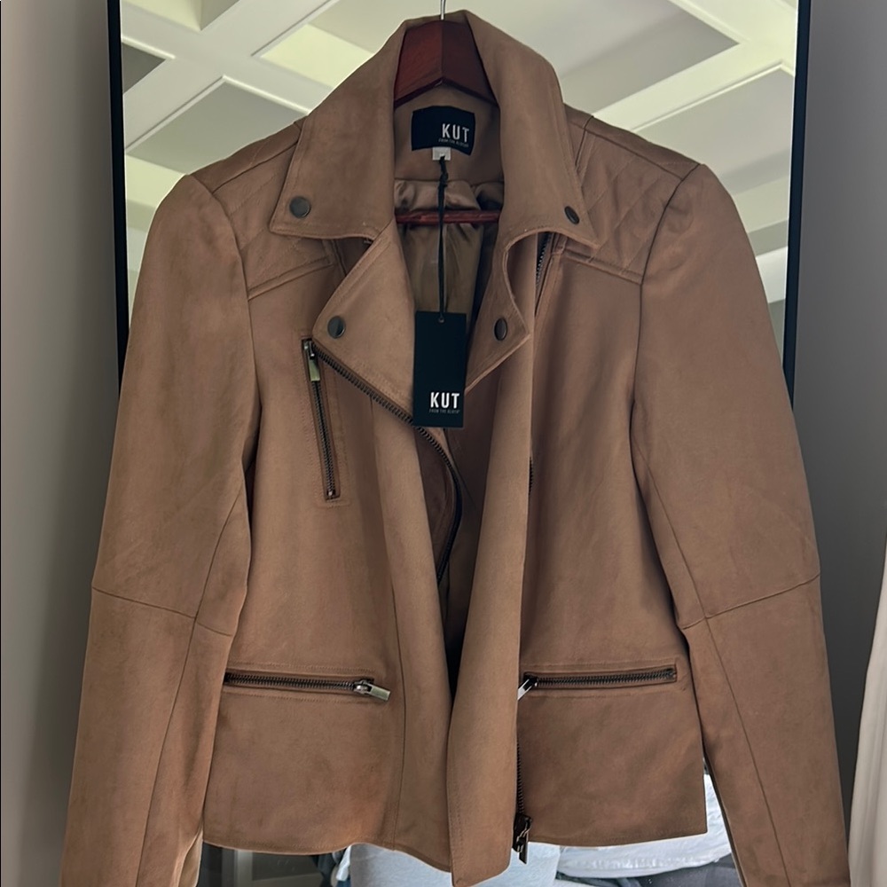 Kut from the Kloth Tan Leather Jacket